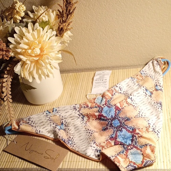 NWT Niyama Sol Multicolor Snakeskin Reversible Bikini Bottom, M, Color Anaconda - Picture 2 of 8